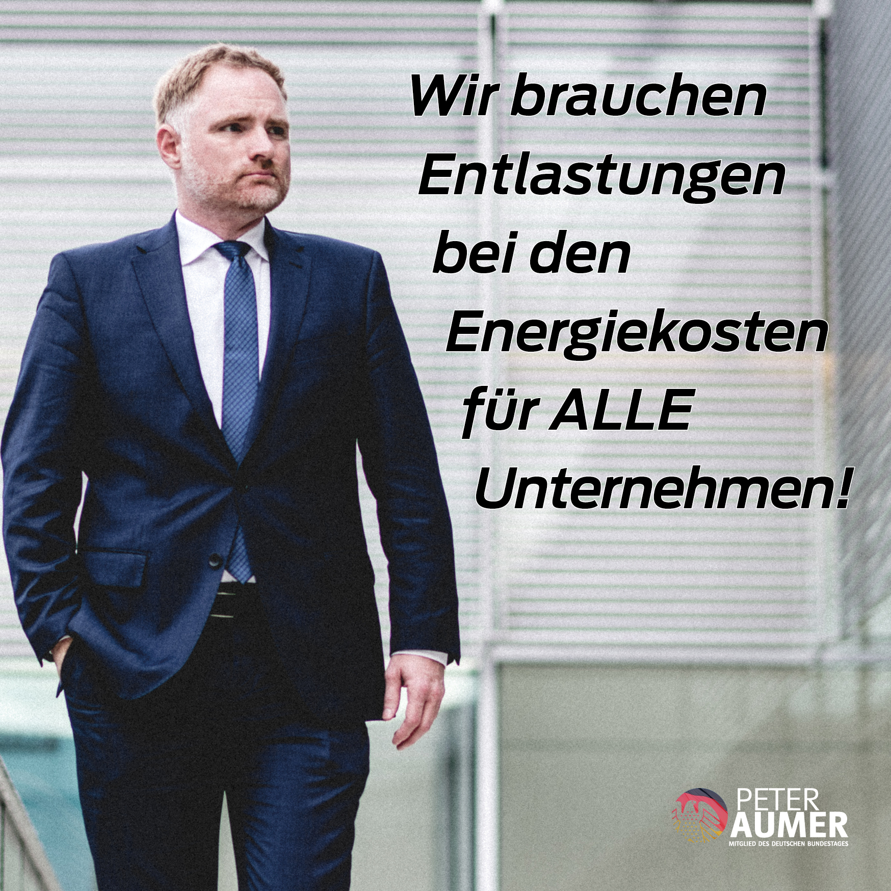 ALLE Unternehmen entlasten – Stromsteuer senken!