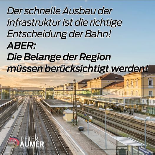 Schienenkapazitäten in der Region Regensburg müssen ausgebaut werden!