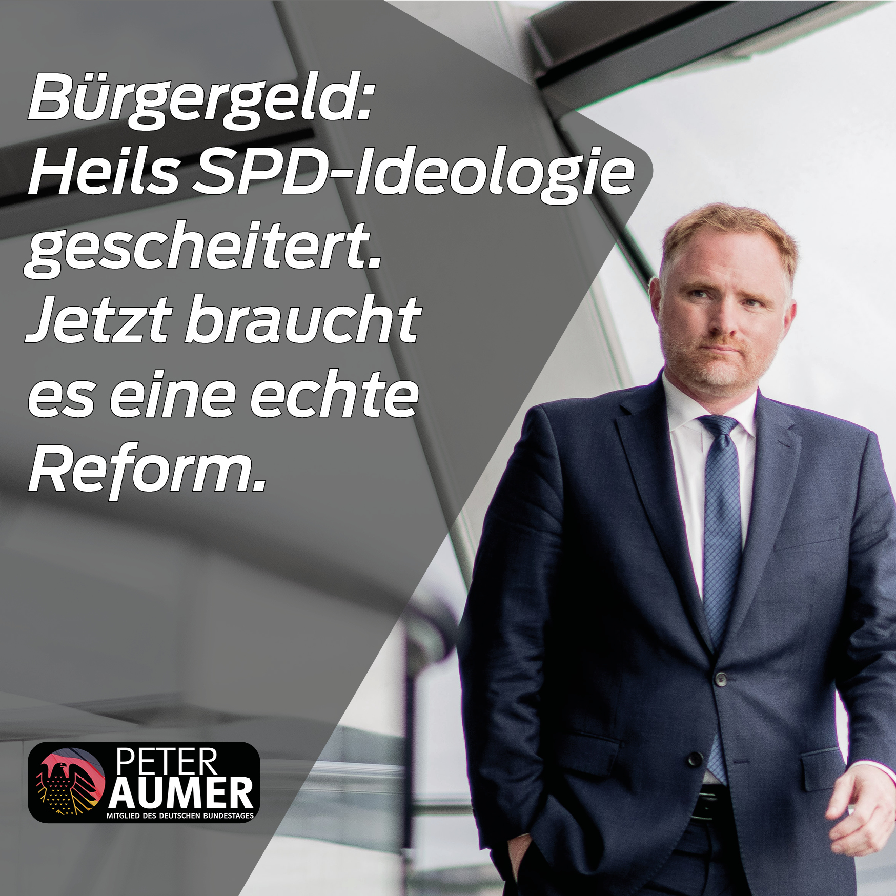 Peter Aumer: „Das Bürgergeld ist gescheitert!“