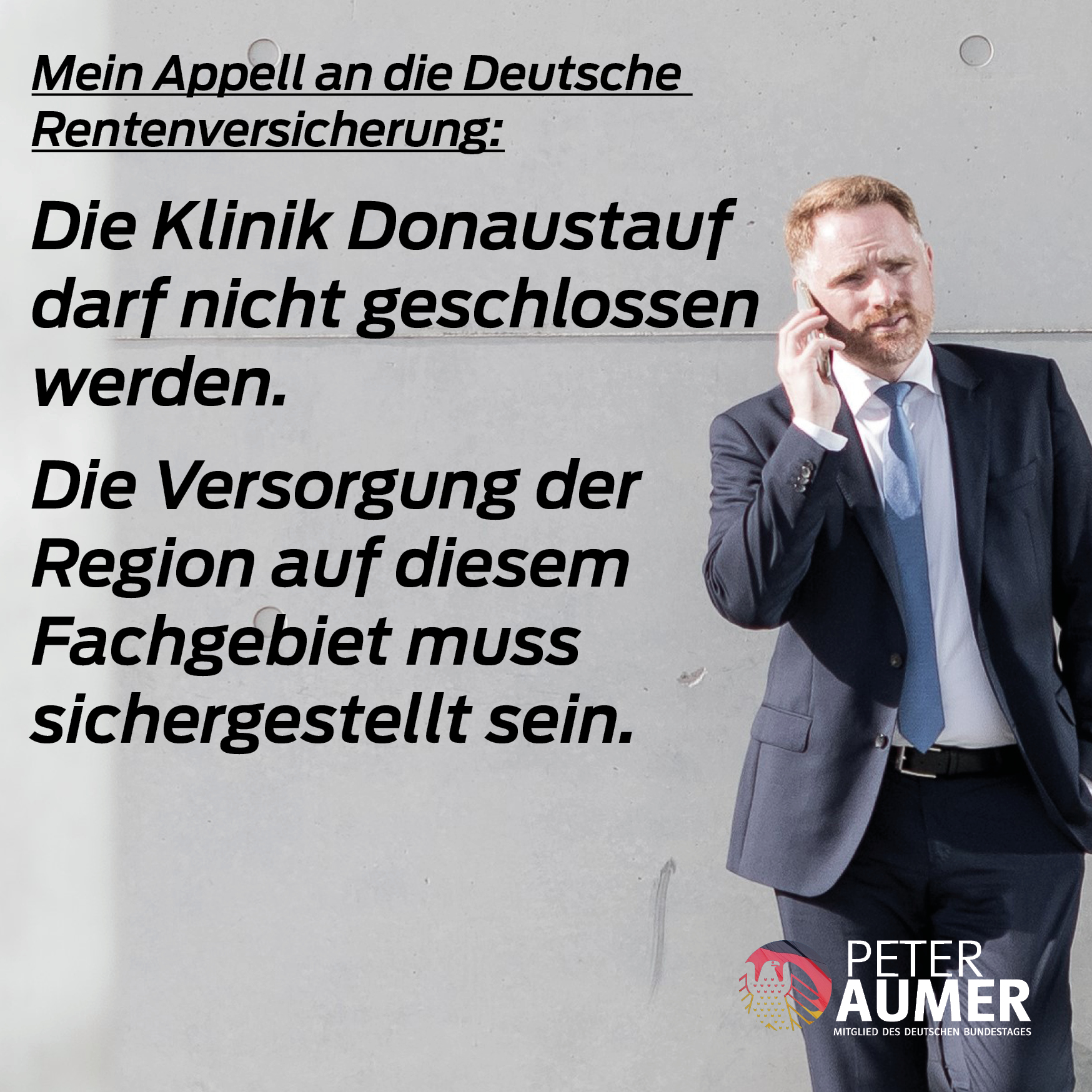 Klinik Donaustauf darf nicht geschlossen werden!