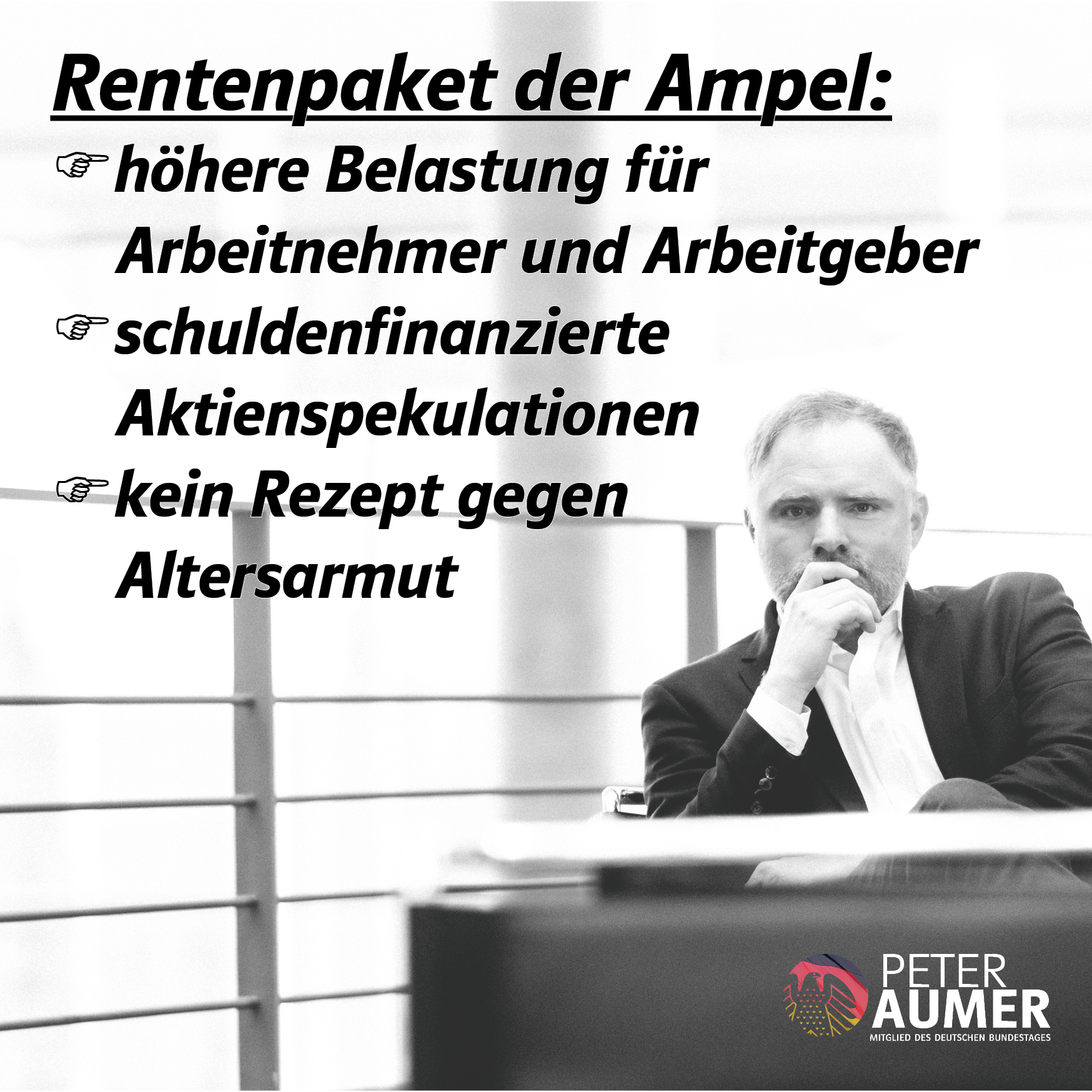 Rentenpaket der Ampel liefert keine Lösungen!