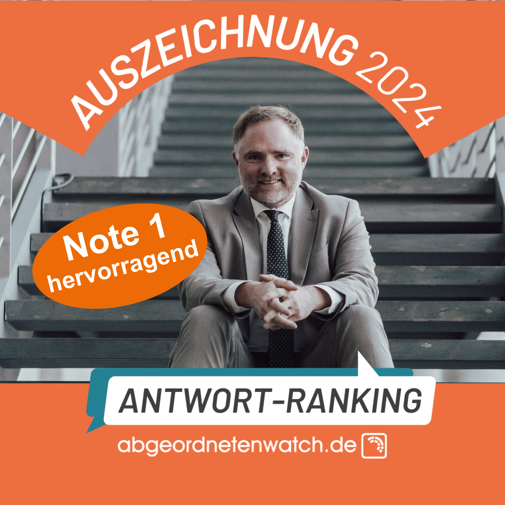 Auszeichnung für Peter Aumer von Abgeordnetenwatch