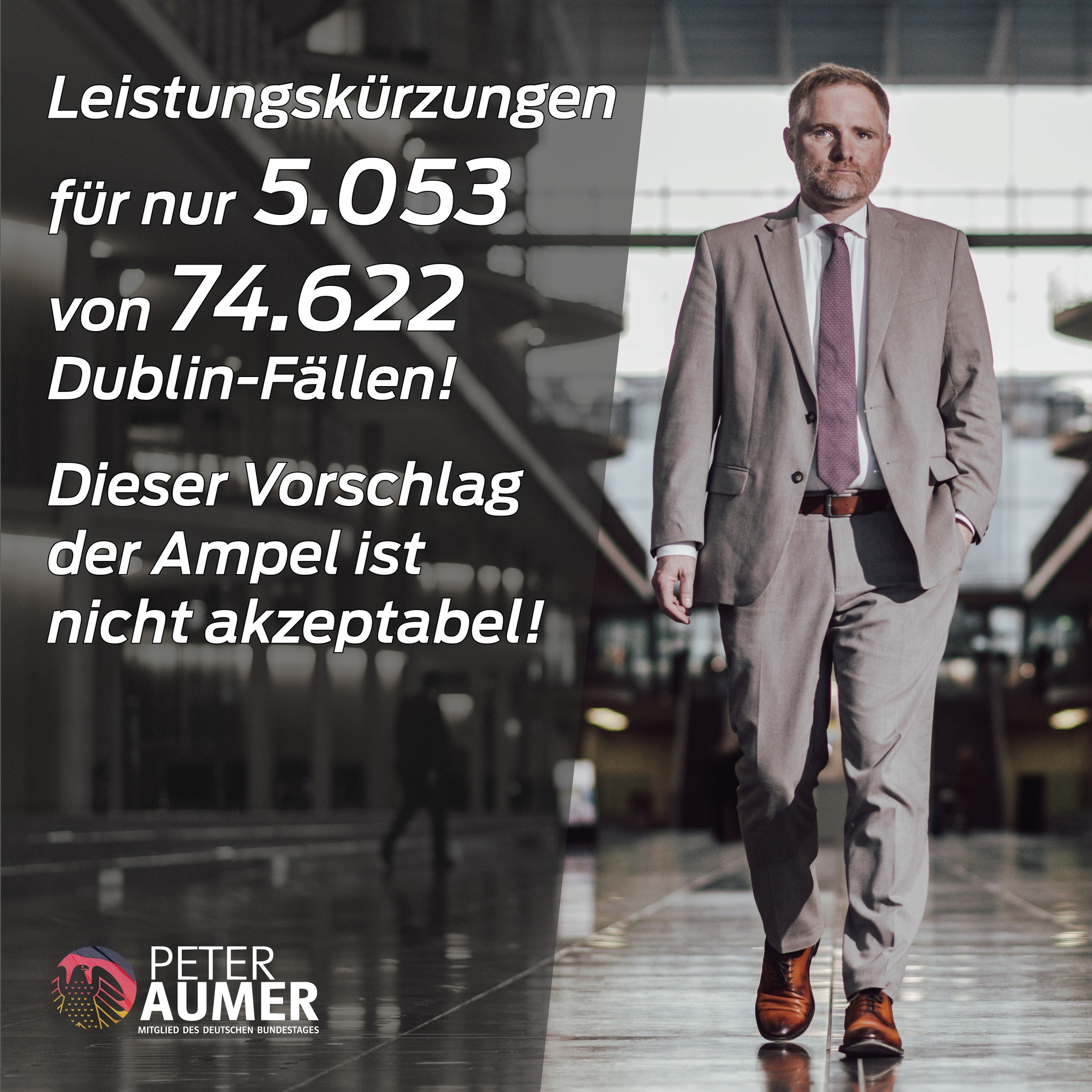 Aumer: „Mit der Ampel gibt es keine Lösung beim Migrationsproblem!“