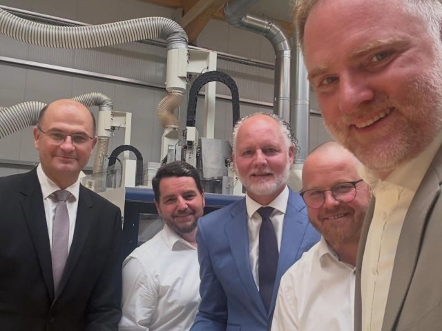 Fertigungsbeginn bei Duisport in Berharndswald mit Staatsminister Albert Füracker